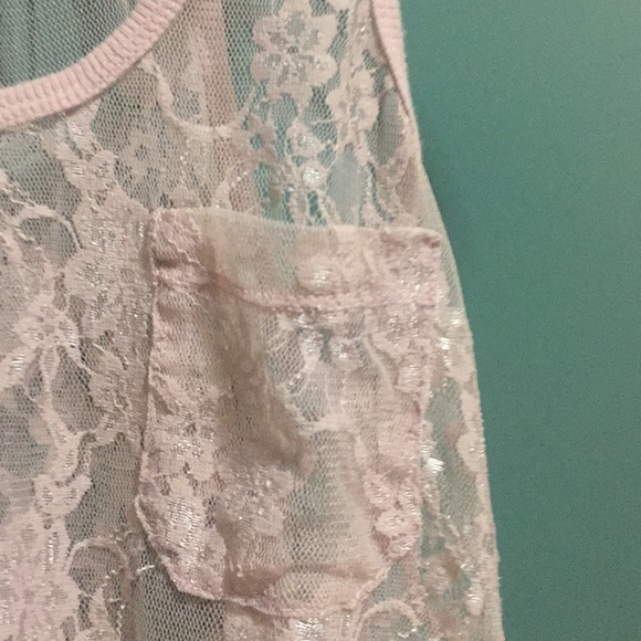 Love on a Hanger lace razor back tank top medium - Picture 2 of 3